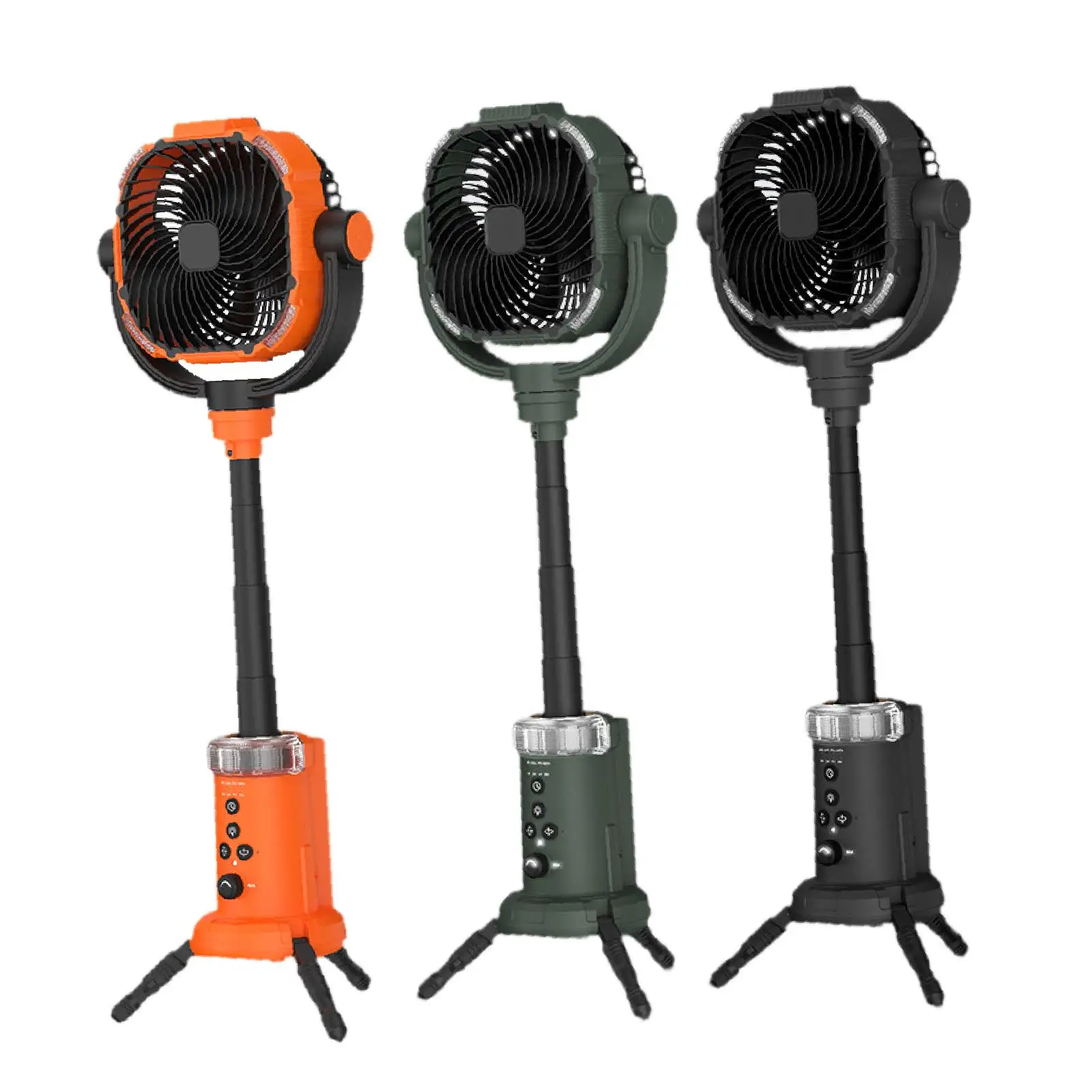 

Camping Fan Rechargeable with Light Swival Head Ceiling Fan Remote Control Portable Fan for Camp Patio Picnic Garage Household