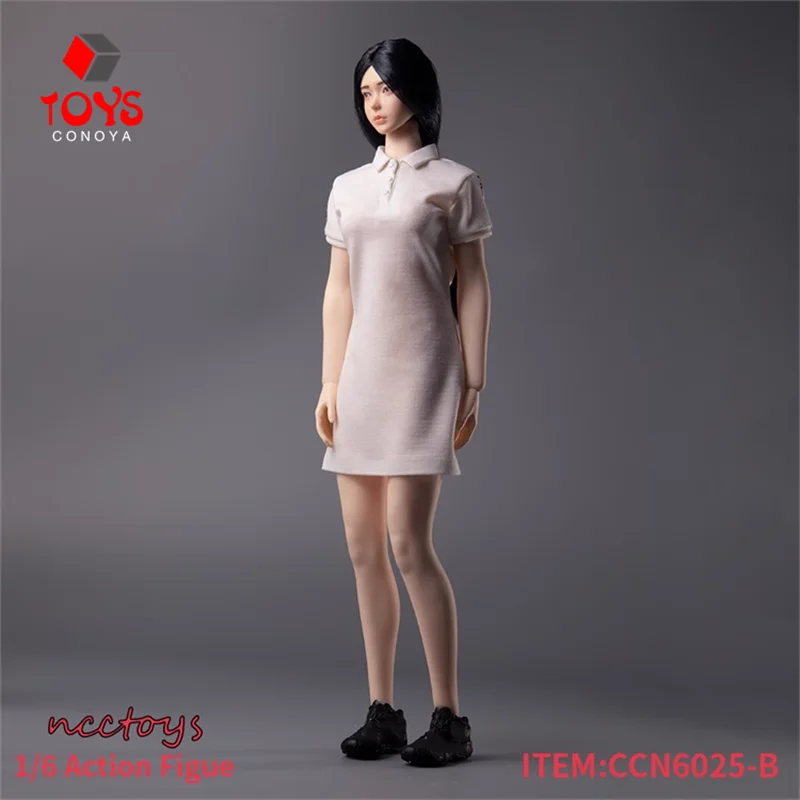 In Stock NCCTOYS CCN6025 1/6 Polo Neck Loose Mid length Version Dress Clothes Model for 12'' Female Soldiers Action Figure Body