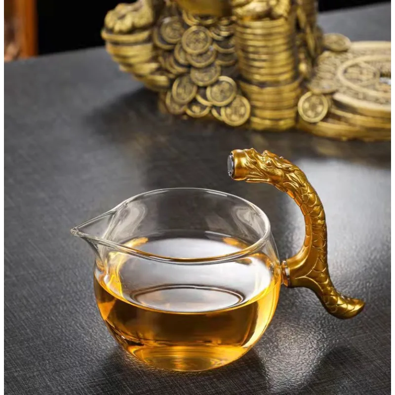 Household Golden Toad Magnetic Tea Pot Fully Automatic Kung Fu Tea Cup Glass Tea Set