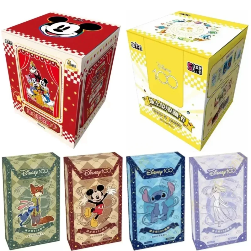 New Disney 100 Joyful Card Happy Collection Card Lite Anime Flash Card Collection Kids Xmas Toy Gifts