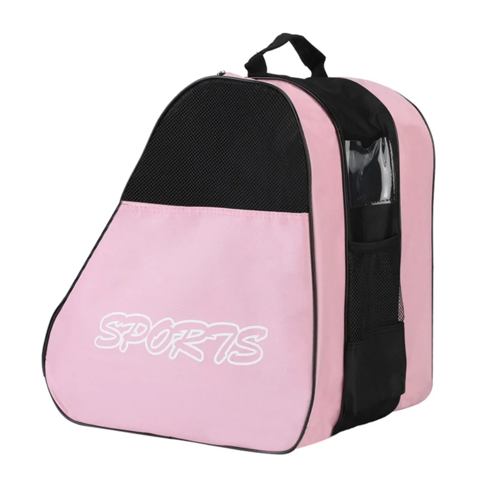 Bolsa para patines de ruedas de gran capacidad, bolsa para patinaje sobre hielo de tela Oxford de 3 capas, bolsa de transporte multifunción, funda para zapatos de patinaje, patines en línea