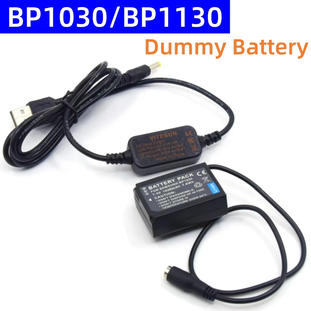 

BP1030 BP1130 DC Coupler Dummy Battery+USB Power Adapter Cable For Samsung NX200 NX210 NX1000 NX300 NX2000 Digital Camera