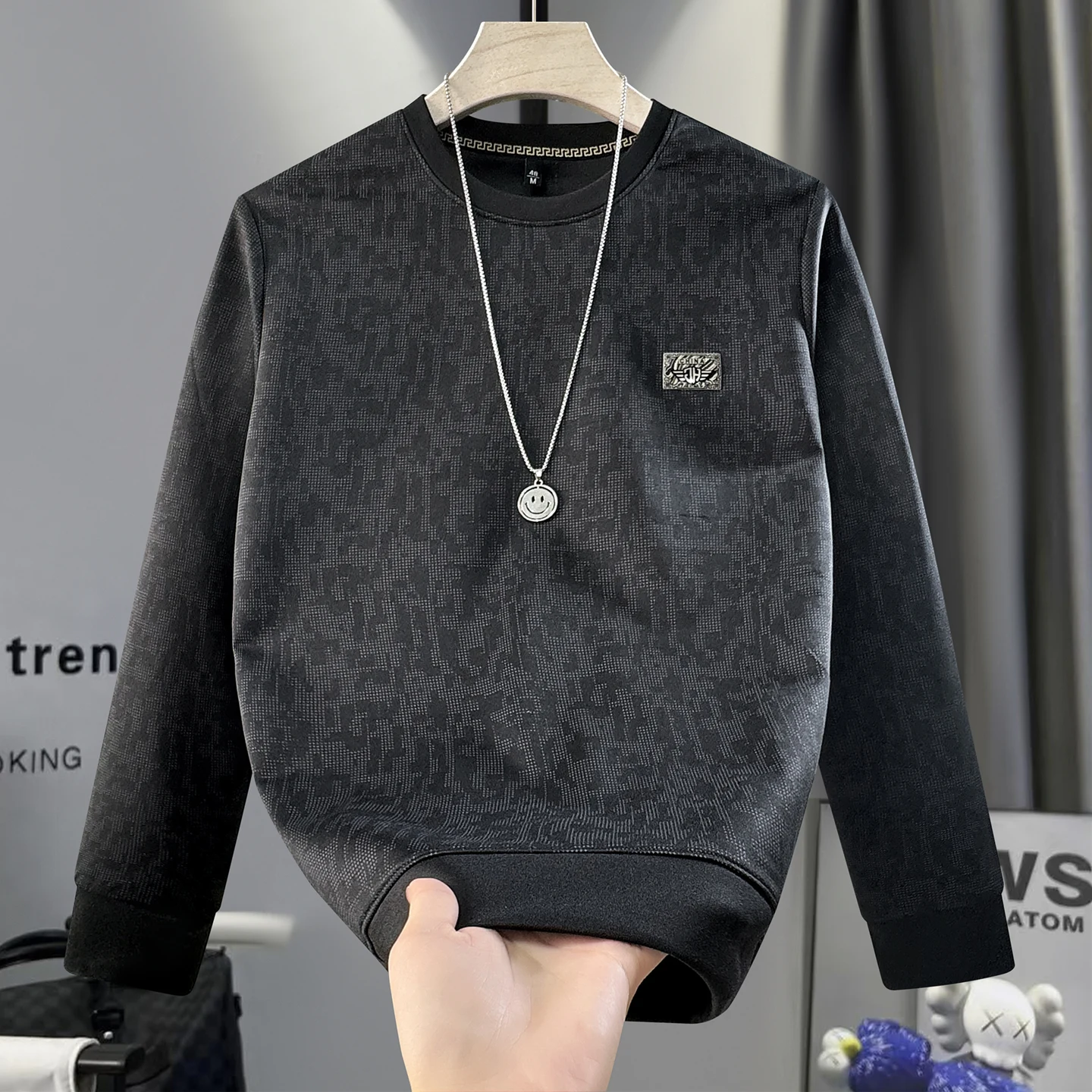 

2025 New Men's Hoodie Casual Long Sve Youth Versatile Sli Korean Version Spring Autumn Faion Urban Stand Fit