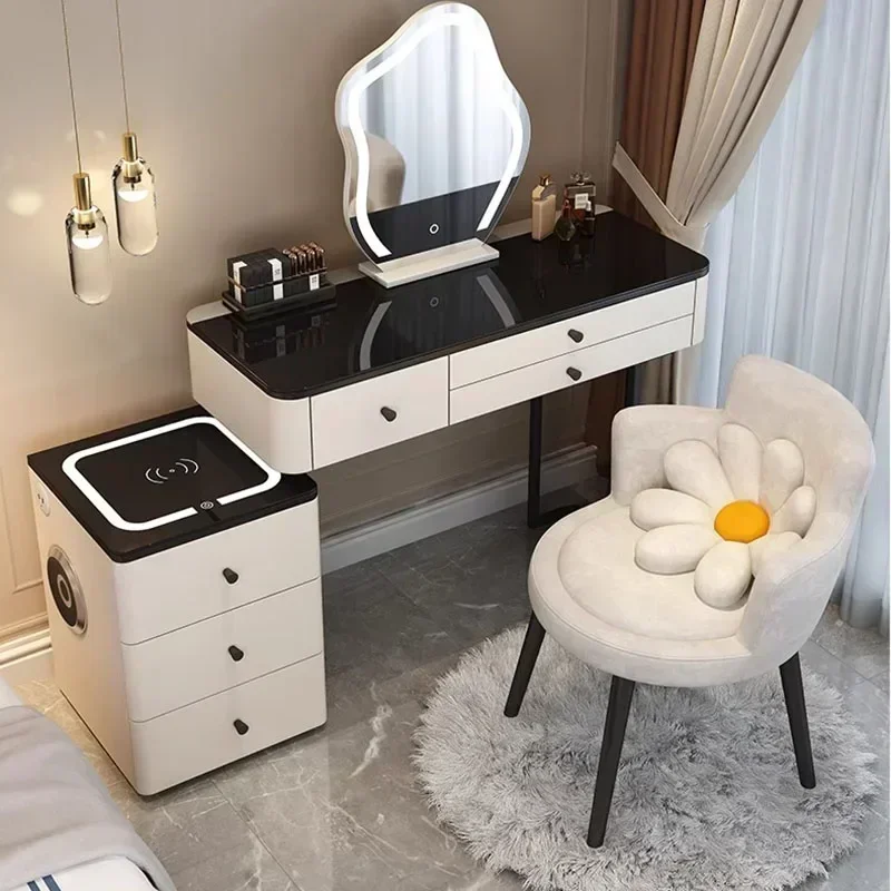 

Grey Nightstands Dressing Table Mirror Standing Closet Bedside Dressing Table Bedroom Tocador Maquillaje Makeup Furniture