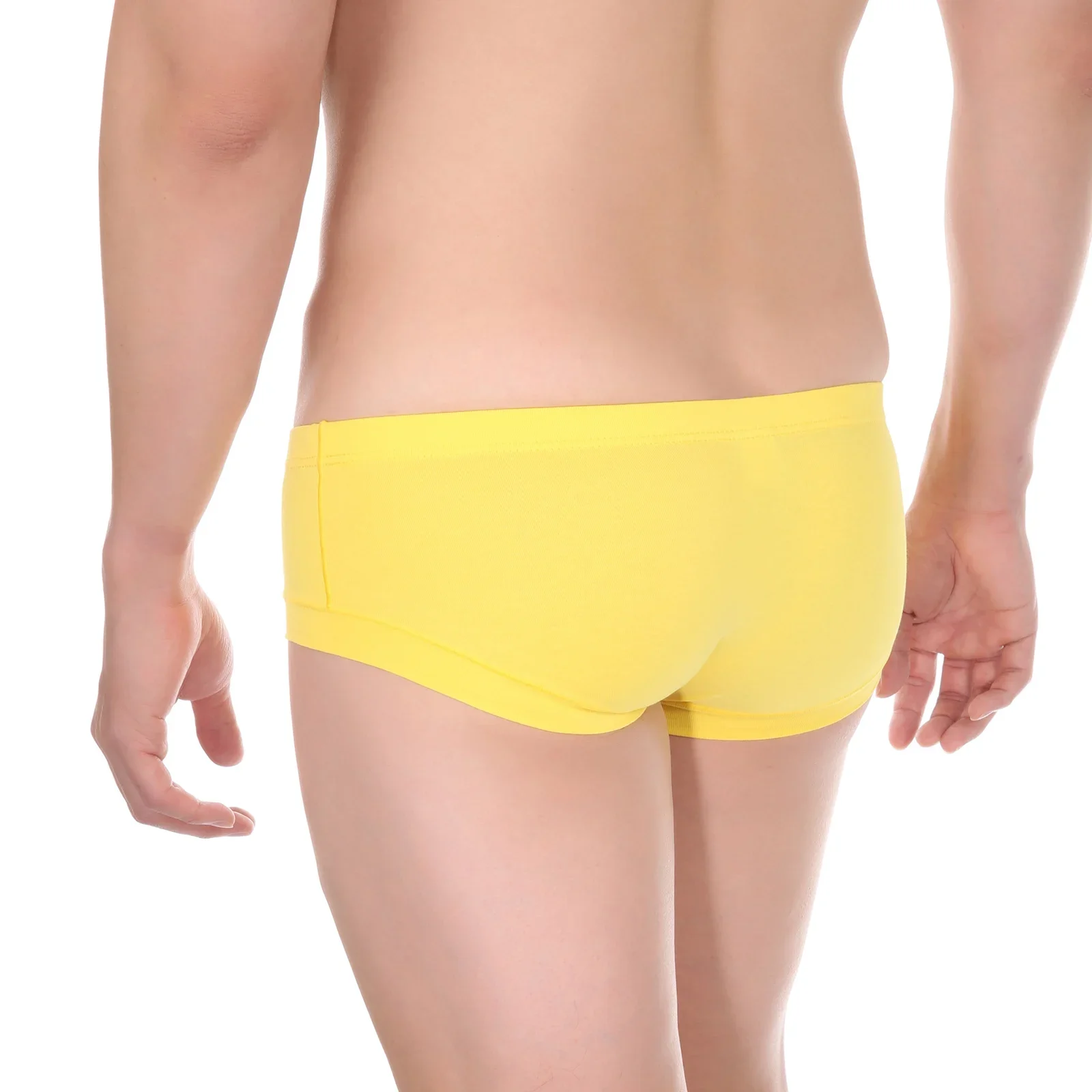 CLEVER-MENMODE مثير الرجال الملاكمين الملابس الداخلية البسيطة Boxershorts سليم الحقيبة سراويل قريبة تركيب جذوع السراويل القطنية السروال