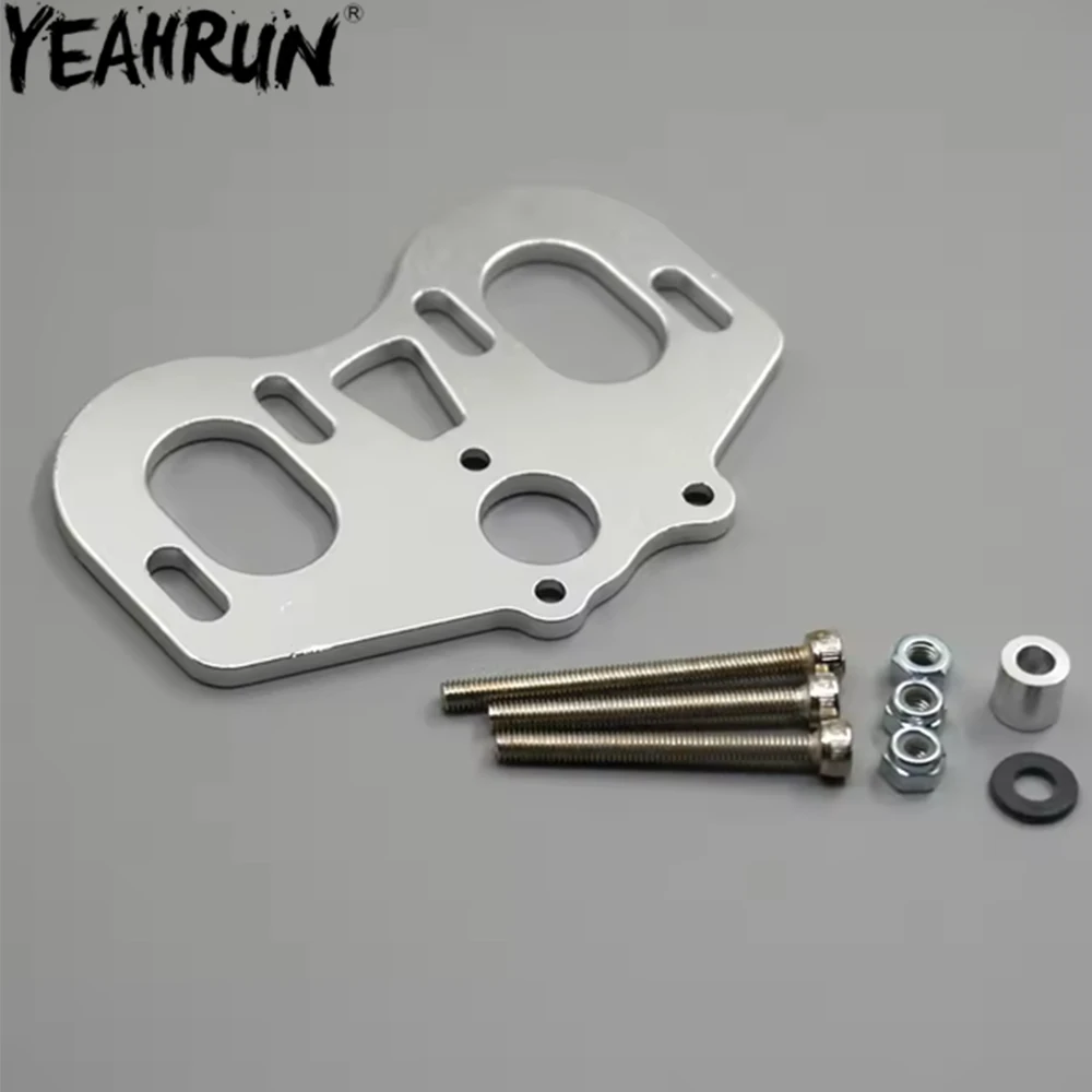 YEAHRUN Alu Alloy Dual Motor Mount Kit Double Bracket Clamp for 1/10 Axial SCX10 90036 90047 JEEP Wrangler Upgrade Parts