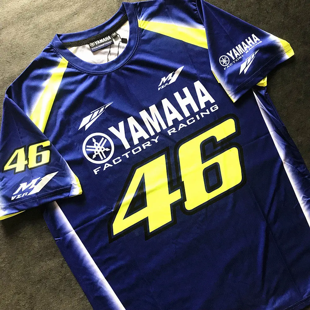 Camiseta Deportiva de Manga Corta para Motociclismo YAMAHA 46 2026, para Hombre y Mujer, Moderna, Casual, Holgada, Transpirable y de Secado Rápido