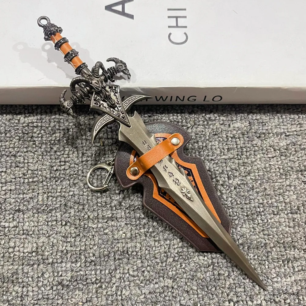 8.6inch Metal Frostmourne Sword Katana World of Warcraft Cosplay Ninja Knife Blade Real Size Japanes Katana Samurai Sabre Toy