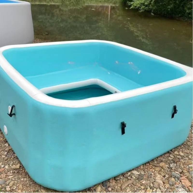 Hot Tub Square with Massage Thickened Folding Portable Inflatable Brushed Hot Tub