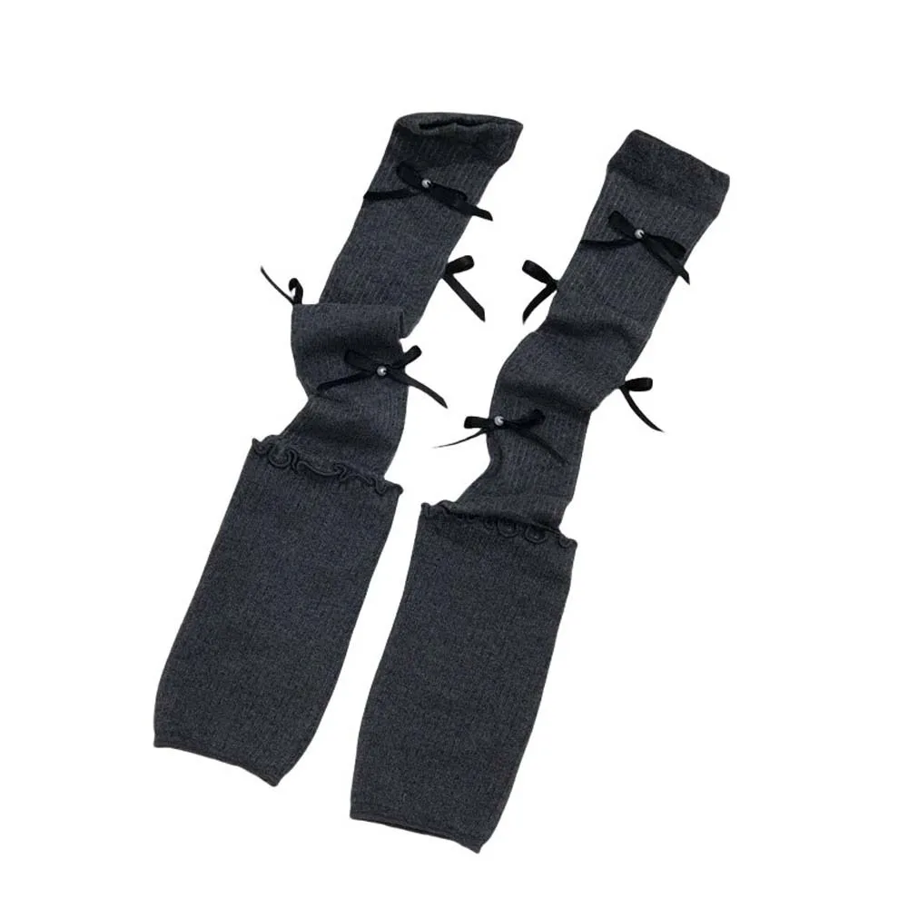

Korean Ins Lolita JK Calf Socks Bowknot Cotton Knee High Socks Japanese Style Bunching Socks Mid-tube Stocking Ballet