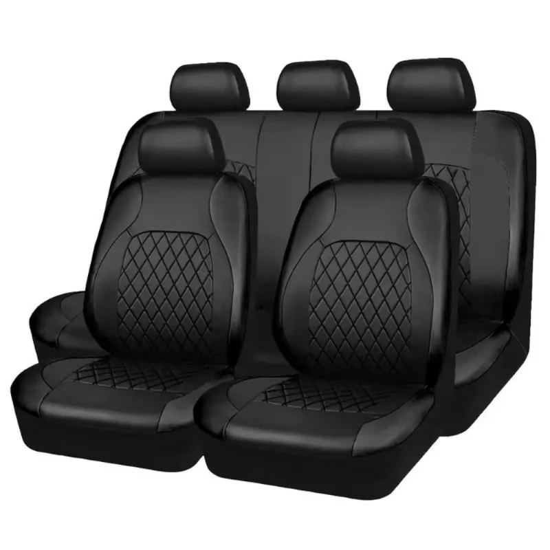 

Всесезонный стеганый кожаный чехол для автомобильного сиденья Deluxe — удобная губчатая накладка, универсальная подходит для 5-местных сидений