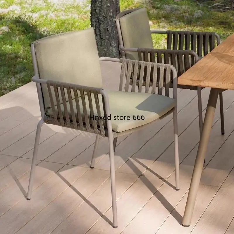 Silla de ratán de tres piezas para exteriores, mesa y silla para patio, impermeable, protector solar, ocio, celebridades de Internet