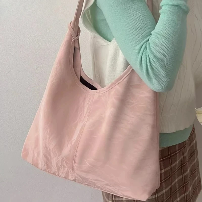 Y2k Aesthetic Students Bags Female High-capacity Office Lady Shoulder Underarm Bag Trendy All Match Laptop Preppy Handbags Women