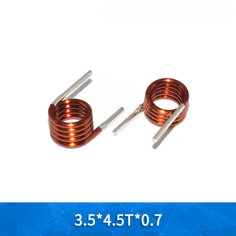 50pc coilcraft inductor 3.5*7.5t*0.7 Copper Wire Hollow Coil Inductance Remote Control FM Inductor 3.5*1.5/2.5/3.5/4.5/7.5T*0.7