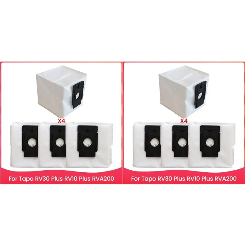

Сменные мешки для пылесосов ABKJ-8X для роботов-пылесосов Tapo RV30 Plus, RV10 Plus, RVA200, большой объем, пылесборники