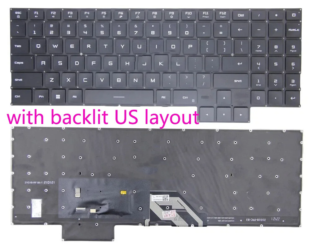 

Клавиатура для Xiaomi Redmi G/Pro 2022, RMG2212 RMG2213 RMG2214 RMG2215 с подсветкой, американская раскладка