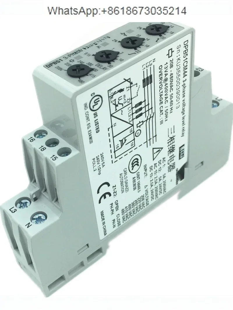 DNP DPB51CM44 Three-Phase Over-Voltage And Under-Voltage Protection Relay with Phase Sequence And Unbalanced Detection DPB52 Del