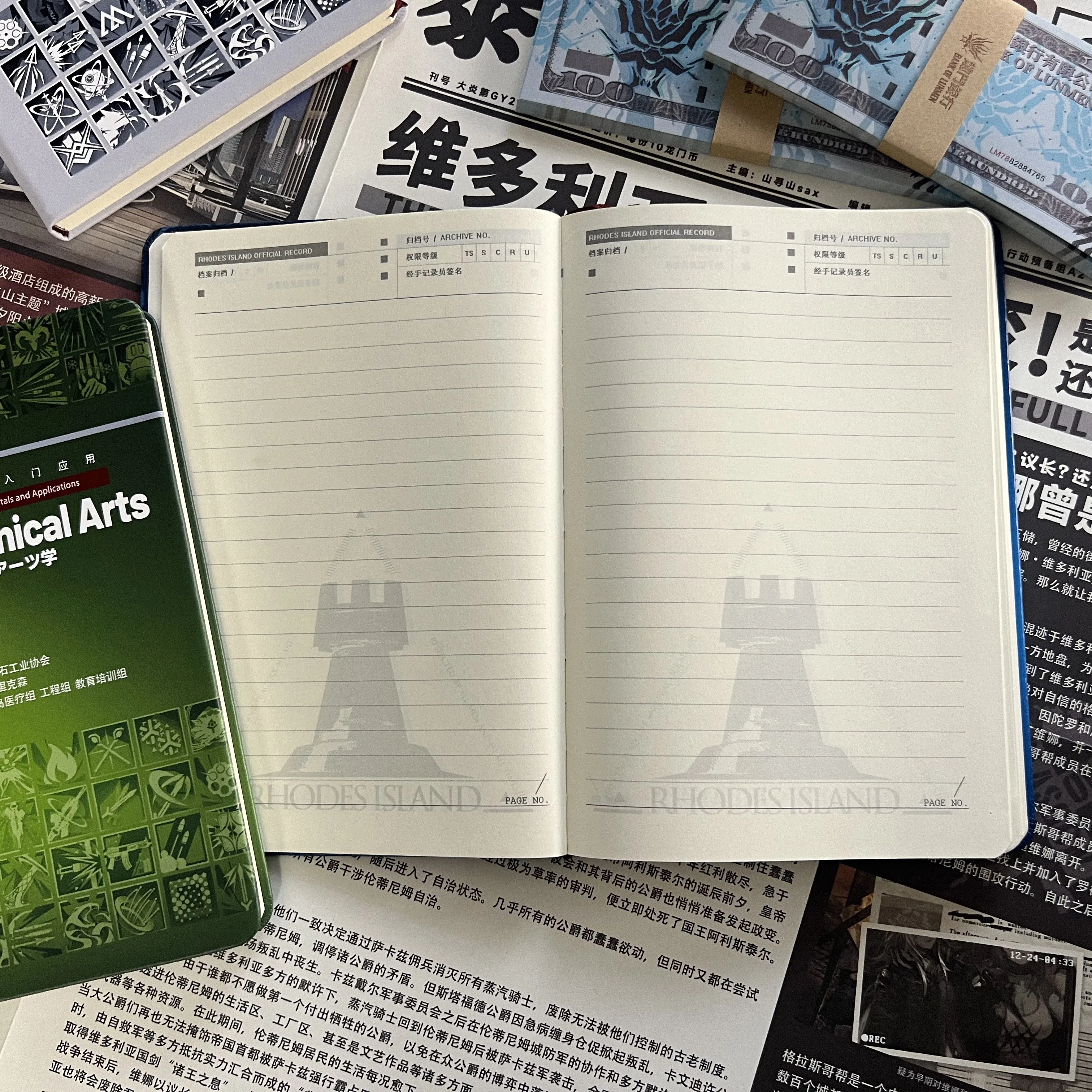 Cuaderno de Cosplay de Anime Arknights Rhodes Island, Libreta de Estudiante, Libro de Bolsillo, Accesorio de Juego, Regalo de Cumpleaños