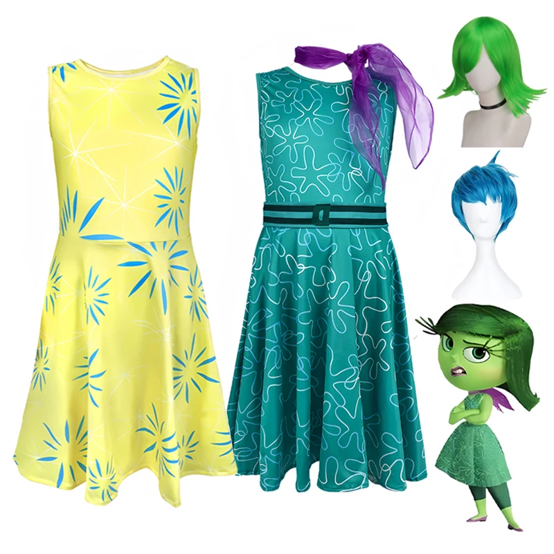 halloween-meninas-cosplay-festa-animacao-filme-dentro-trajes-verao-carnaval-masquerade-meninas-humor-alegria-disgust-vestido