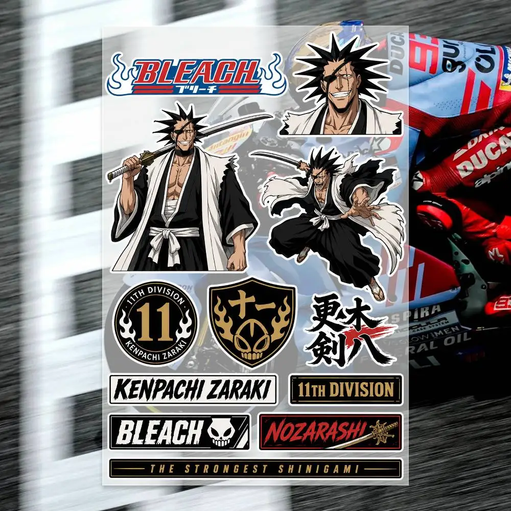 K-Kenpachi Zaraki  Decal Set High Quality Printed and Cut Stickers Motorcycle Sticker