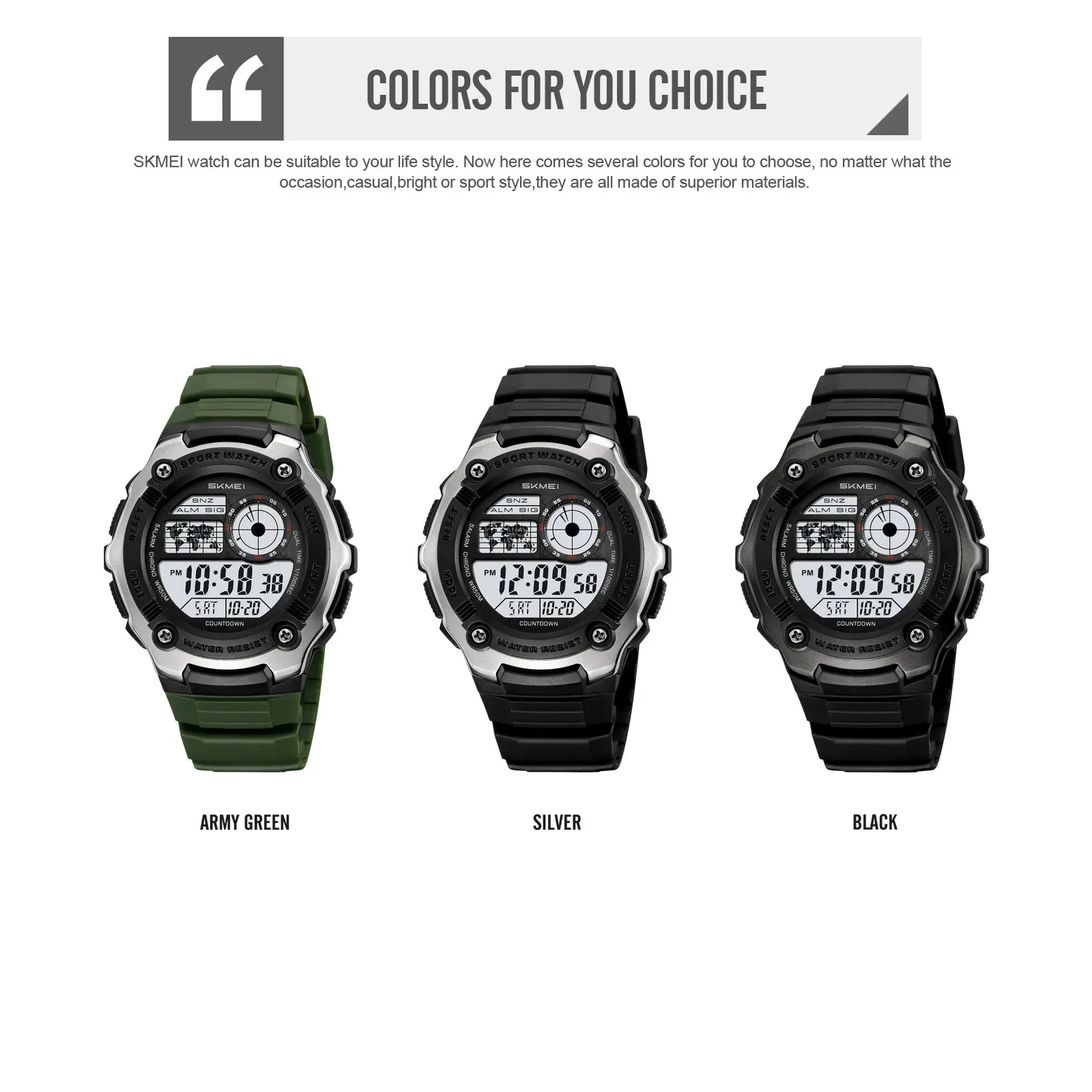 توفير الوقت ساعة يد كرونو الرياضية الإلكترونية للطلاب SKMEI 2517 #4