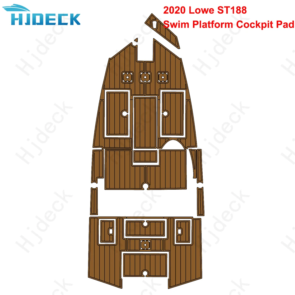 2020 Lowe ST188 Swim Platform Cockpit Pad Teak Sintetico Barca tappeto per accessori per barche kayak marino personalizzabile