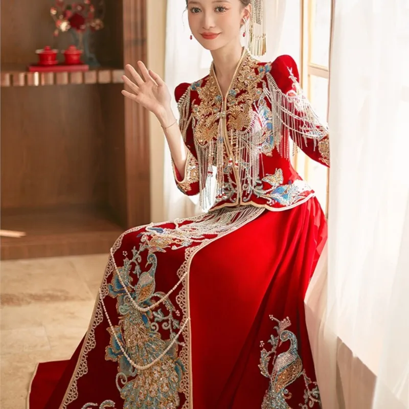 

Wedding dress bridal new Chinese-style formal luxurious