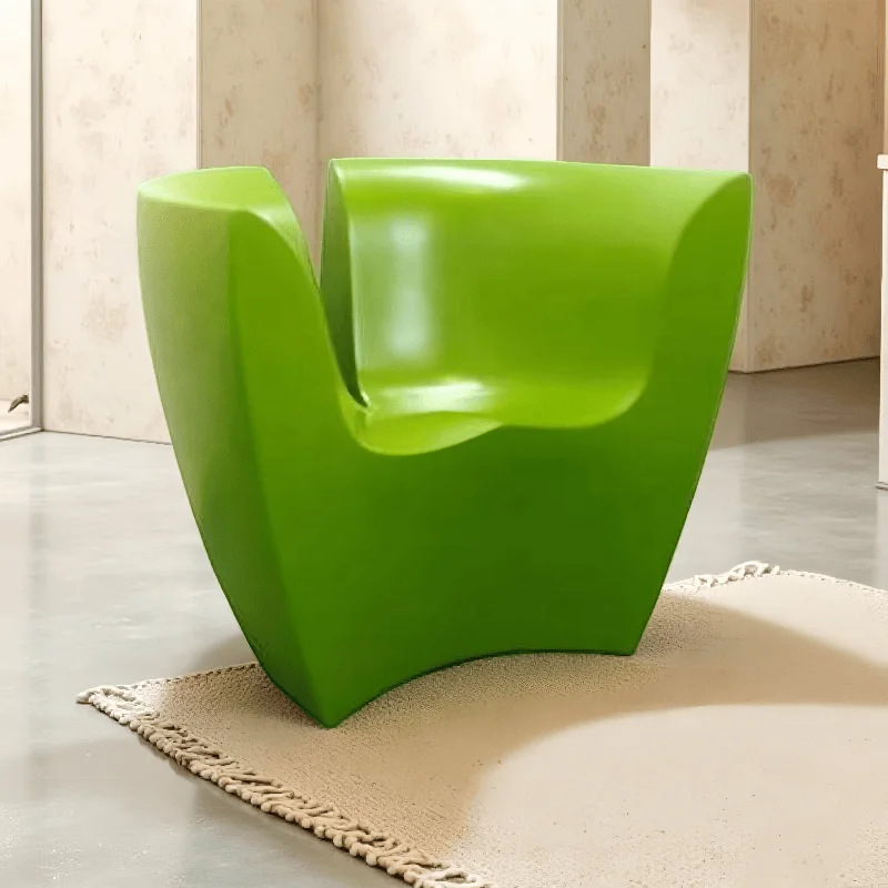 

✿–q Ergonomic V-Shaped Fiberglass Chair for Dining Hotel Comfortable Modern with Cashmere-Blend Relaxation Durable Leisure Style