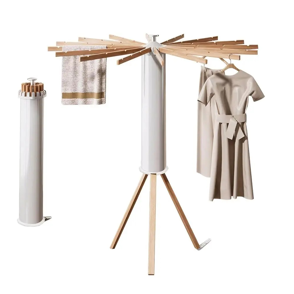 

Free ShippingFree ShippingTripod Clothes Drying Rack - Foldable Laundry Drying Rack - Household Floor Standing Clothes Drying Ra