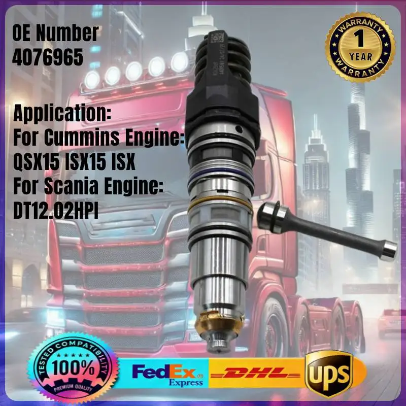 

4076965 Common Rail Fuel Injector for Cummins QSX15 ISX15 ISX Scania HPI DT12.11L01 Diesel Engine