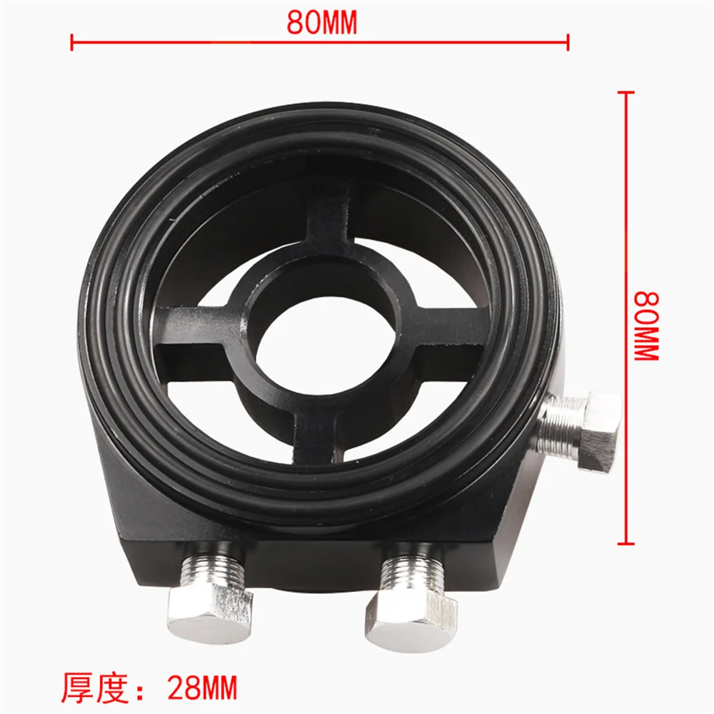

Universal Oil Filter Sandwich Plate Adapter, Oil Temp Pressure Sensor Base for Car Truck Engine Cooler Gauge Tuning Accessories