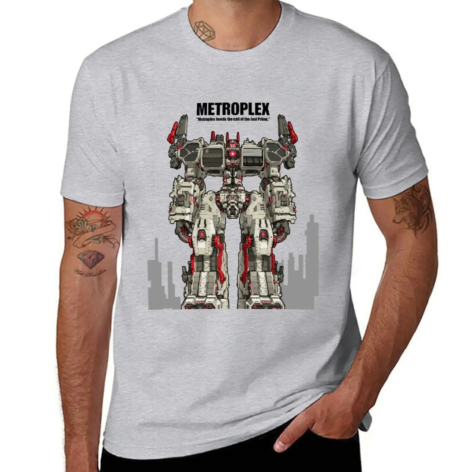 Magliette nere t-shirt per un ragazzo t-shirt da uomo New Metroplex_Transformer t-shirt Citybot harajuku t-shirt oversize