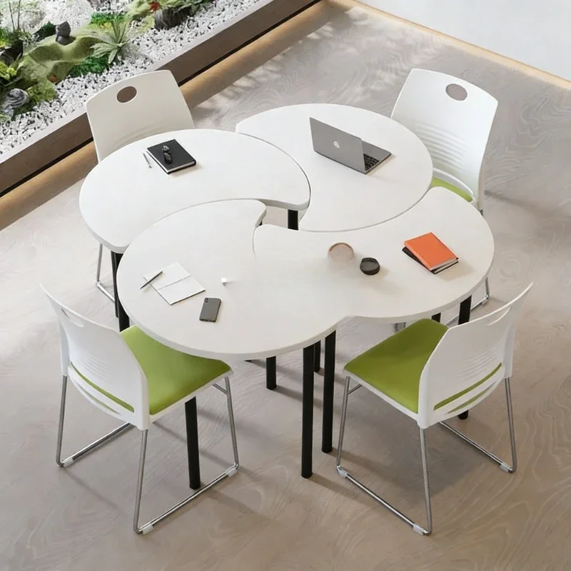 Polygonal splicing long table office conference table special-shaped negotiation table school reading desk reception area