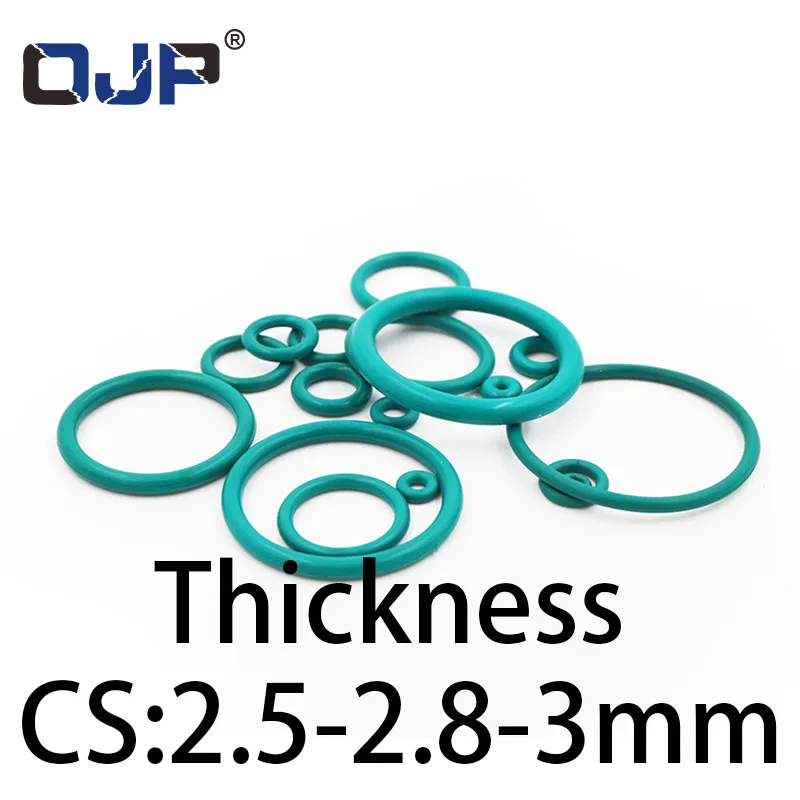 O-ring thickness 2.5/2.8/3mm CS fluororubber FKM sealing temperature resistant gasket rubber ring complete in specifications.-.