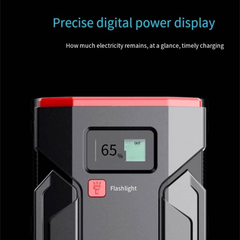 Automotive-Starter Emergency Air Compressor Power Supply Built-in LED Flashlight Battery Booster