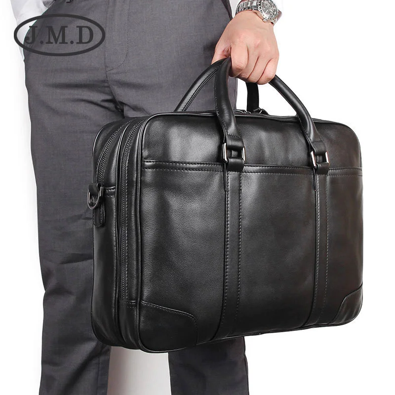 Korean leather men's bag is popular downstream men's handbag business bag computer bag black briefcase