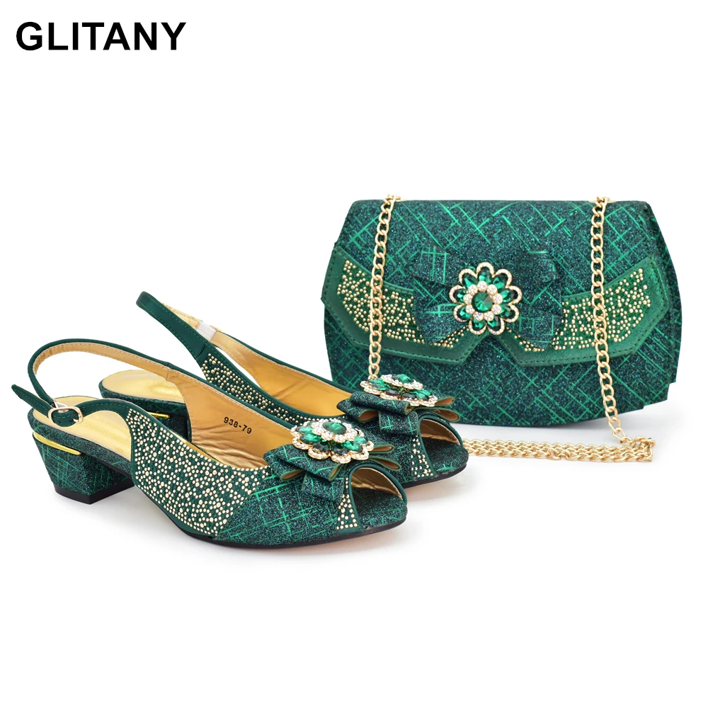 

New Fashion Bag and Shoe Set Nigeria Party Size Italian Matching Shoes and Bags for Wedding Plus Size Heels 43 Luxury Shoes