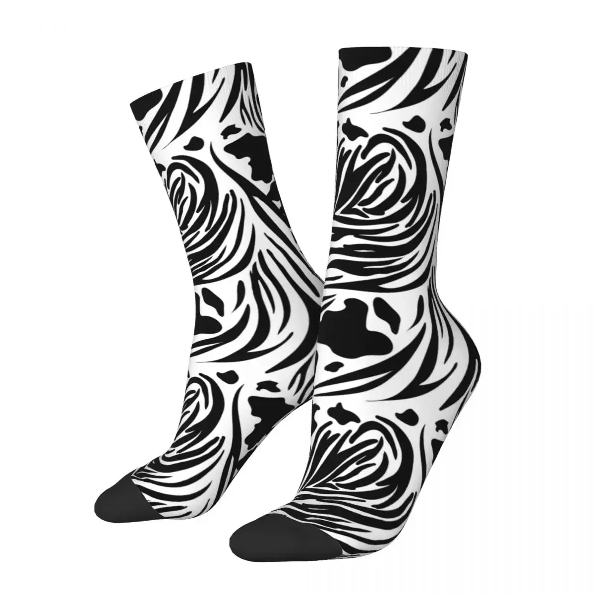 

Colorful Cow Zebra Football Socks Middle Tube Socks for Unisex Breathable Basketball Socks