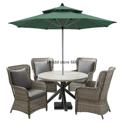 Outdoor Chair Terrace Courtyard Sun Protection Table and Chair Balcony Garden