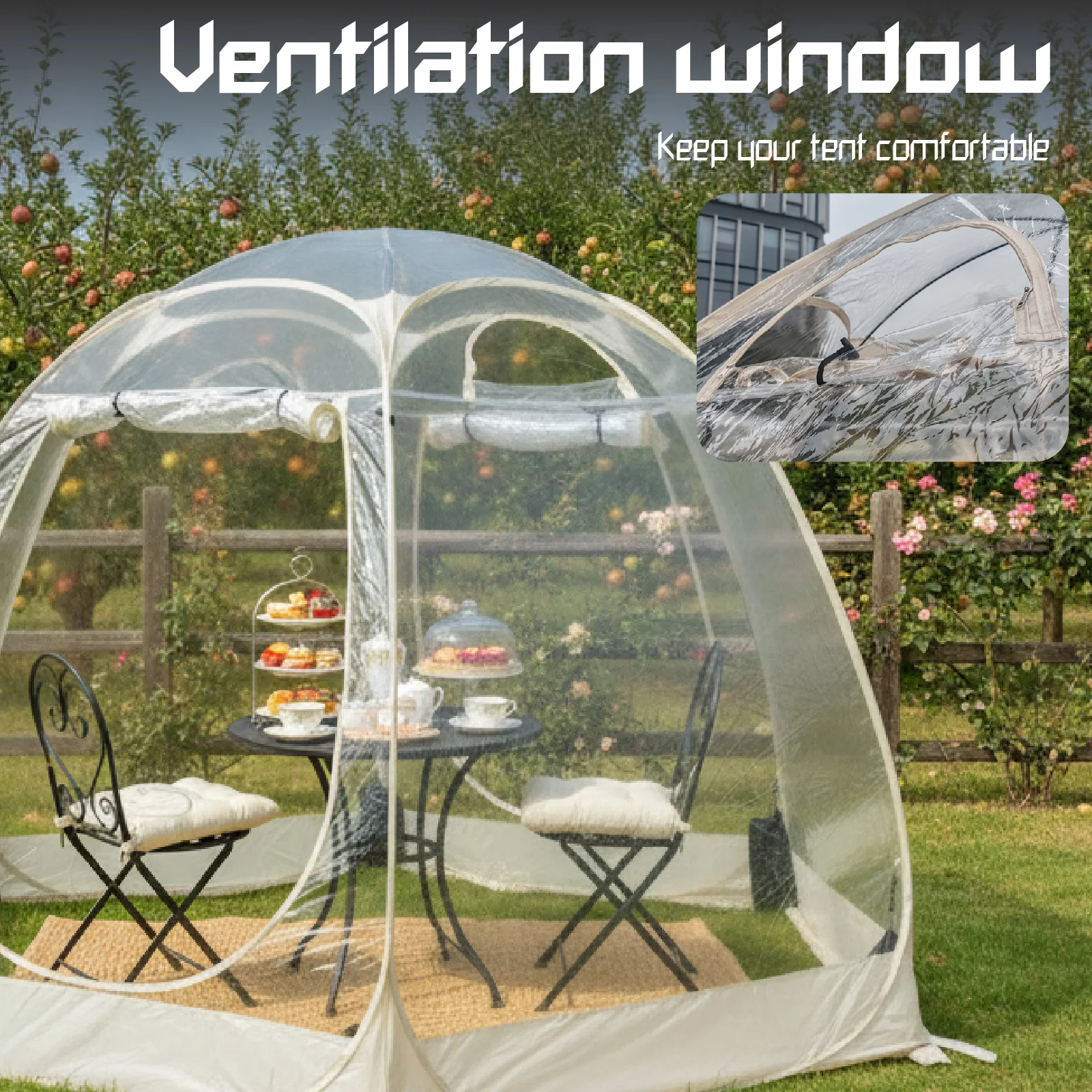 1 ชุด เต็นท์ใสแบบพับเก็บได้ ทำ - Outdoor Camping Automatic Quick Opening Tent บทวิจารณ์และราคา