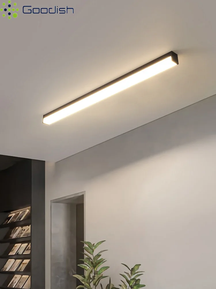 

Modern Minimalist Nordic Long strip aisle LED Ceiling Lights Art Creative Forged Lamp for Living Room Home Decoration Chandelier