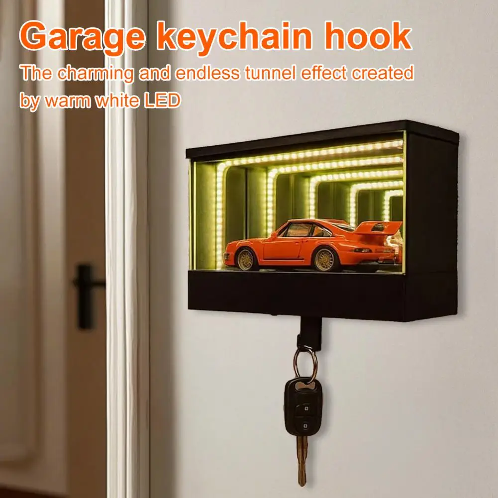 16*8 Infinity Garage Key Holder LED Light-Up Car Key Rack With