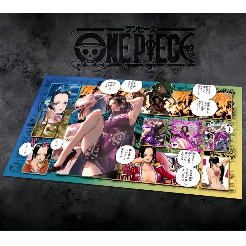 Tapete de Jogo de Borracha One Piece 600x350mm DIY OP-14 Versão Comic Boa Hancock Dracula Mihawk Jinbei Gekko Moria para Jogos de Cartas e Tabuleiro