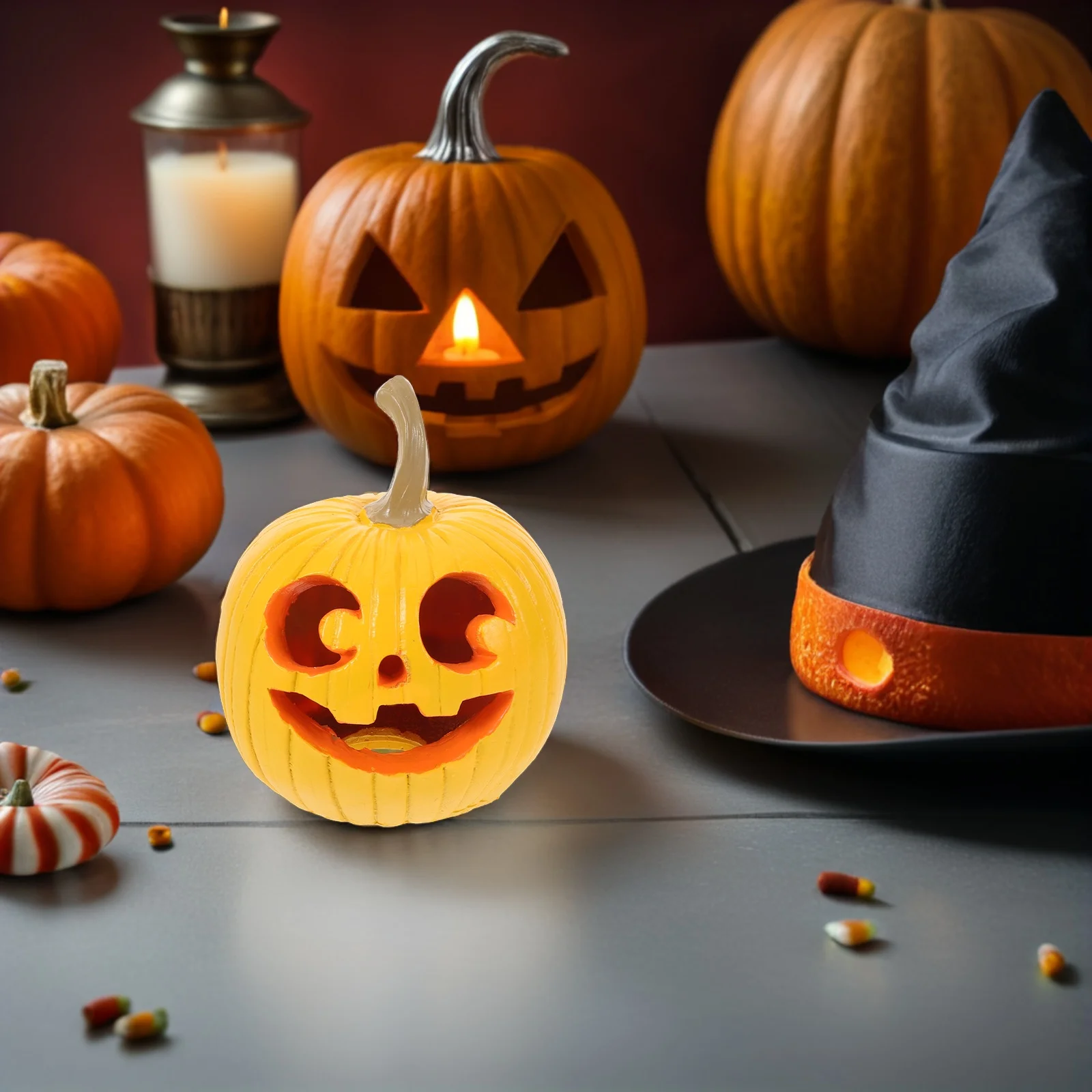 

Pumpkin Statue Decoration Artificial Small Pumpkins Fake Halloween Garden Fairy Accessories Festive Fall Ornaments