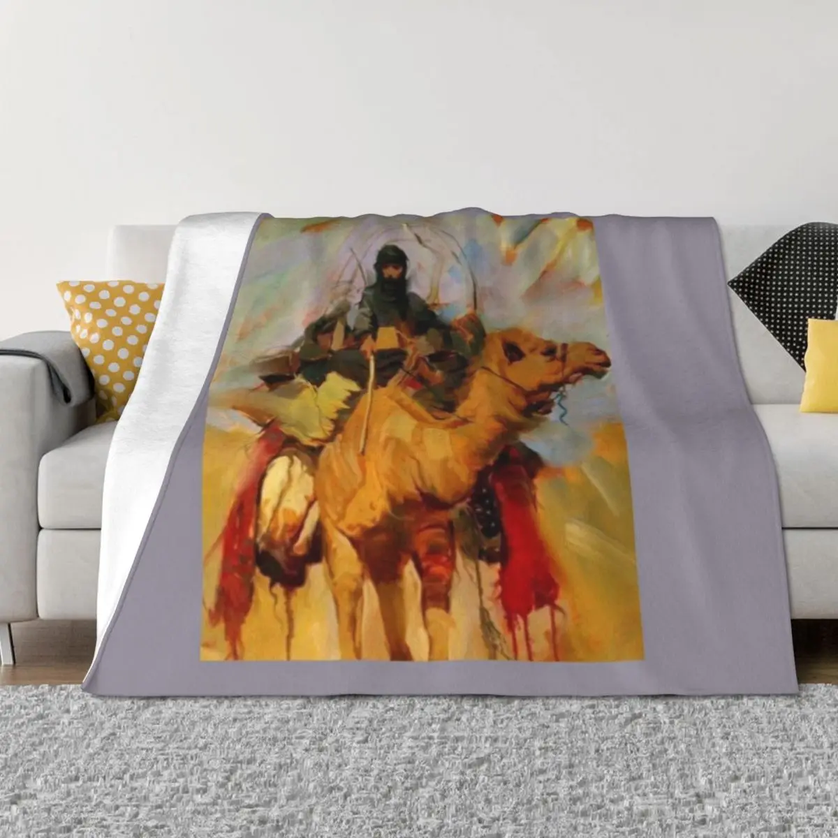 

Camel rider in the desert Throw Blanket Summer Beddings For Sofa Thin Sofas Hairys Blankets
