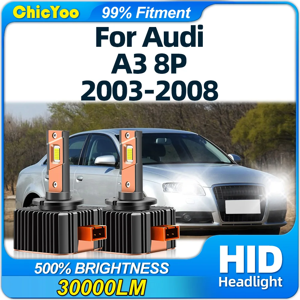 

30000LM D1S LED Headlight Xenon Bulbs 120W Canbus No Error HID Lights 12V 24V For Audi A3 8P 2003 2004 2005 2006 2007 2008