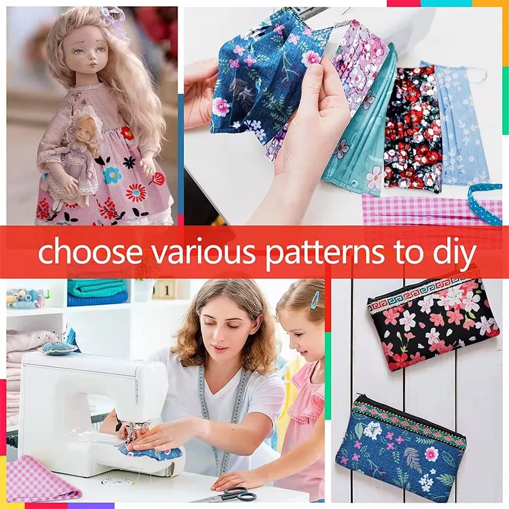 Floral Cotton Fabric Patchwork Roll