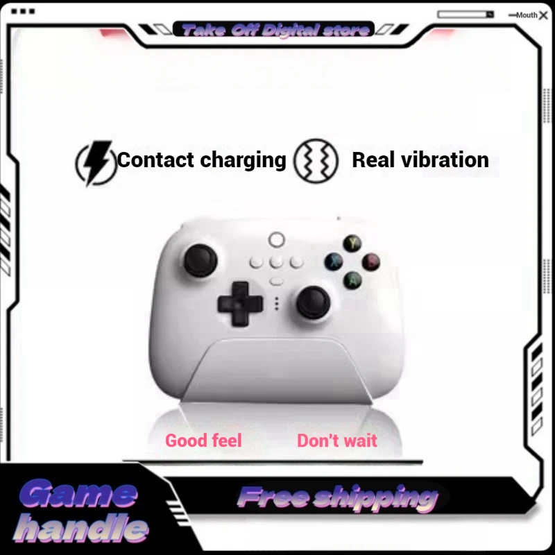 Wireless Dual-Chip Gamepad Supports Switch PC Ergonomic Design Wave Anti-Skid Shape Linear Elastic Trigger Gulikit Joystick