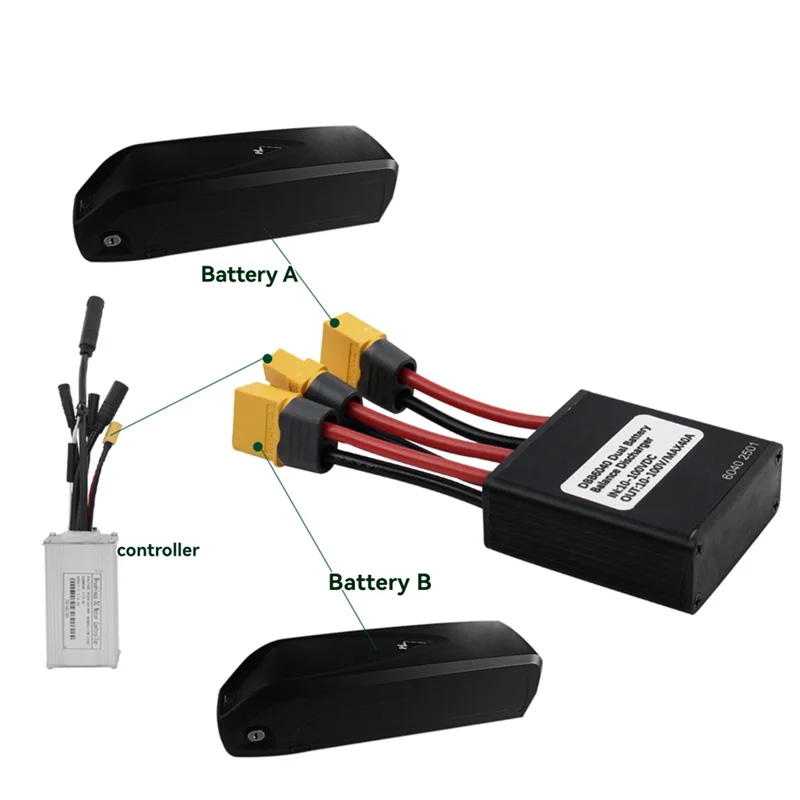 

Electric Bicycle Dual Battery Balanced Discharge Module 40A 10V-100V Ebike Accessories-A02G