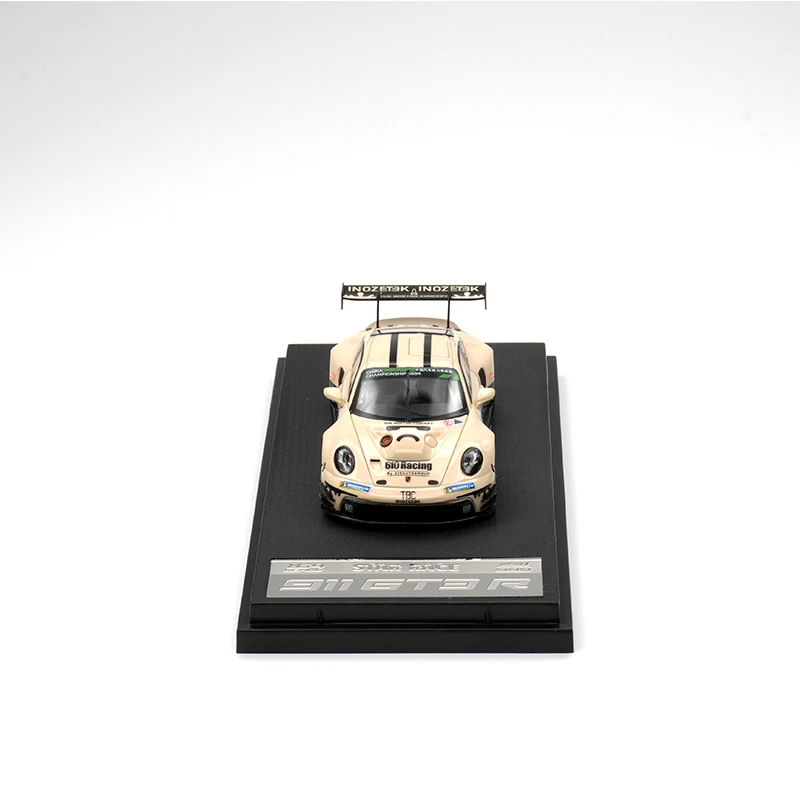 스타 레이스 992 GT3 컵 1:64 288 TBC 크리미 화이트 컬렉션 미니어처 장난감 타임 마이크로 SR 다이캐스트 디오라마 자동차 모델